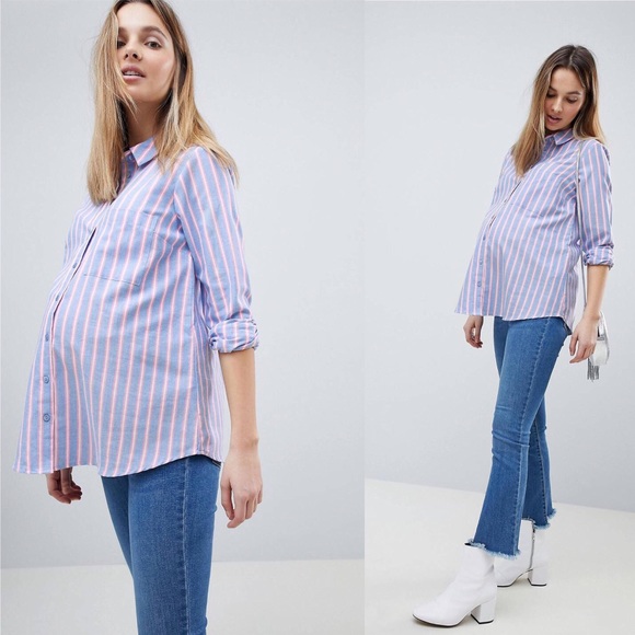 ASOS Maternity Tops - ASOS maternity striped shirt